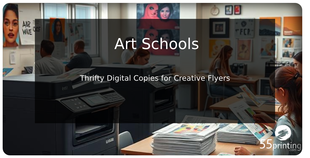 Color copy printing example for Art Schools: Thrifty Digital Copies for Creative Flyers