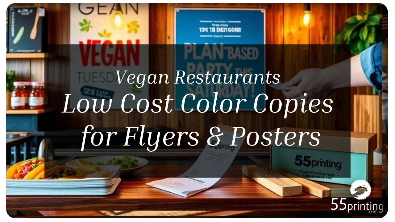Color copy printing example for Vegan Restaurants – Low Cost Color Copies for Flyers & Posters