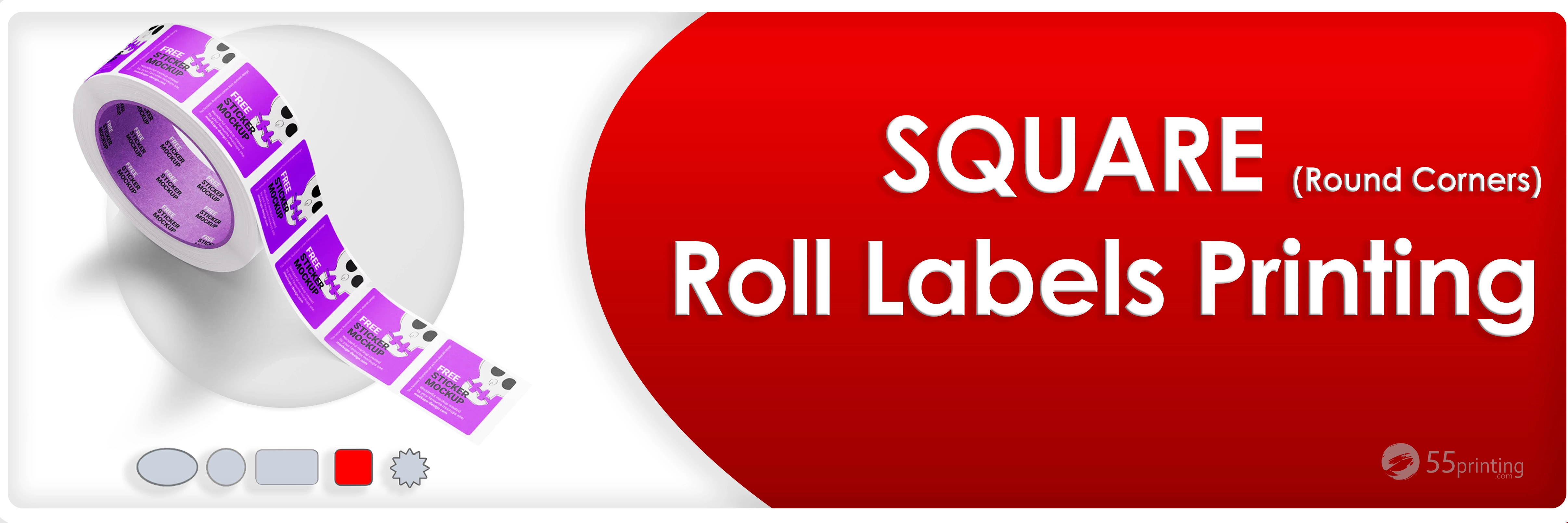 Custom Square Roll Labels for Modern Branding
