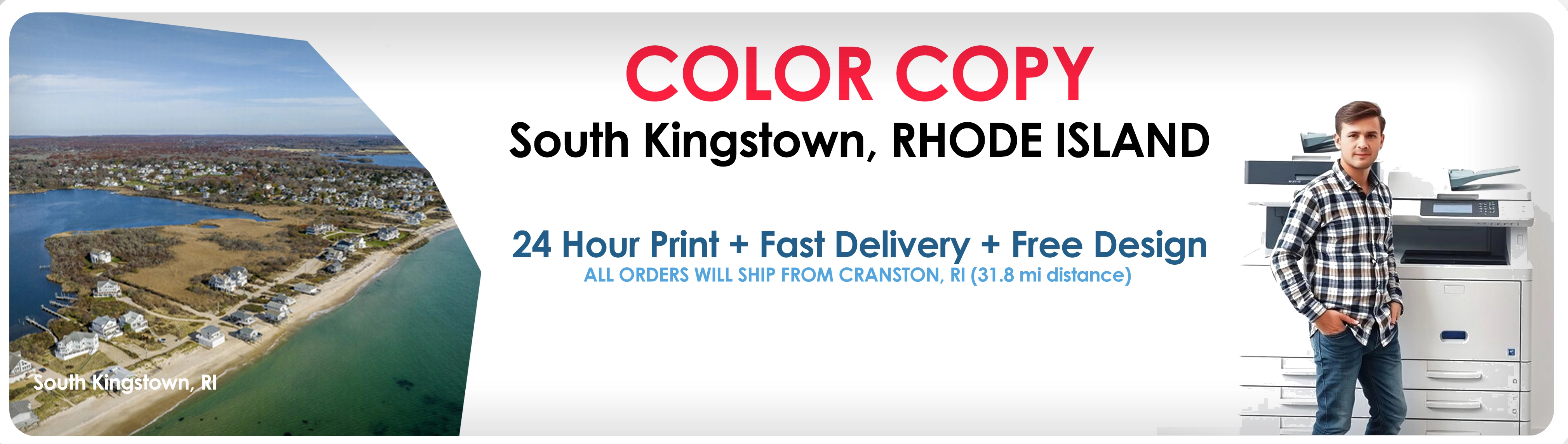 South Kingstown, RI: Premium Color & Black and White Copies with 1-Day Delivery