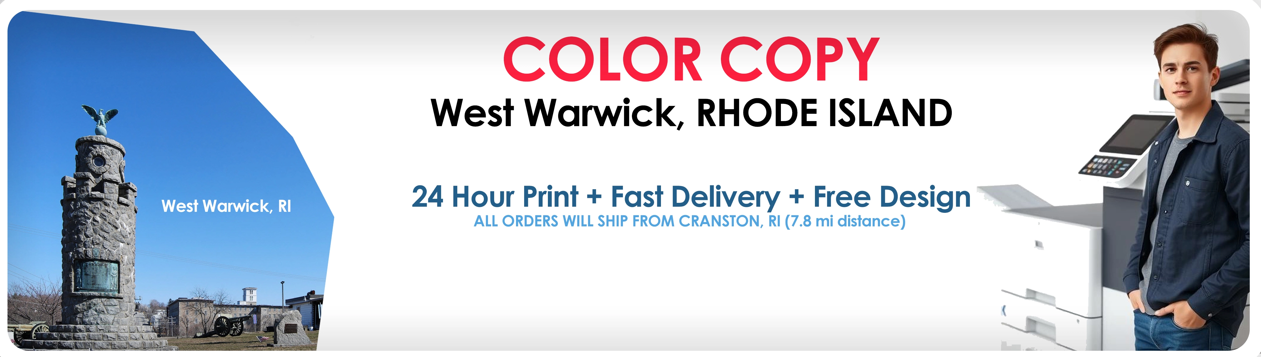 West Warwick, RI: Speedy Color & Black and White Copies – 1-Day Delivery Guaranteed