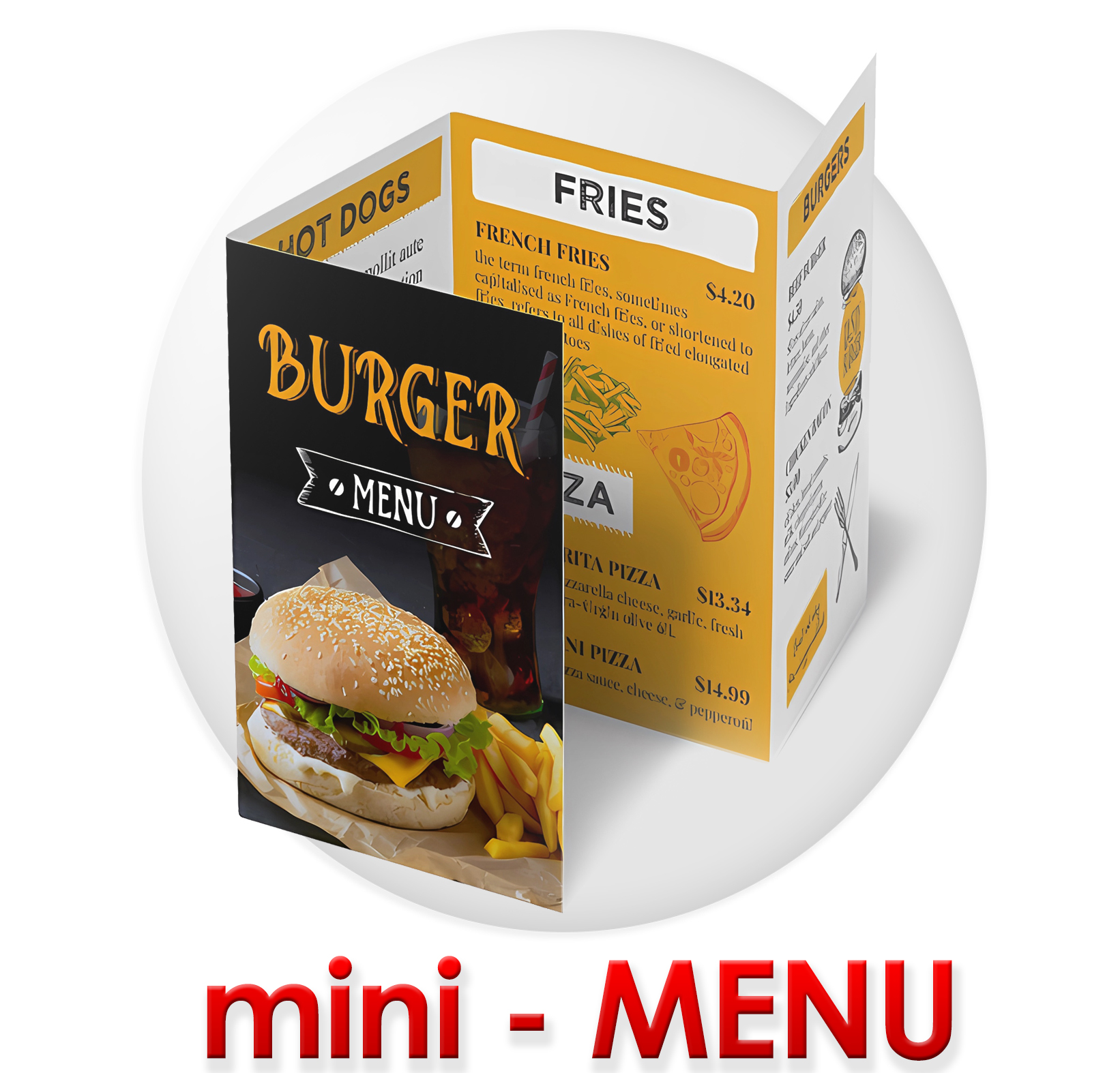 Mini Menus template preview 1