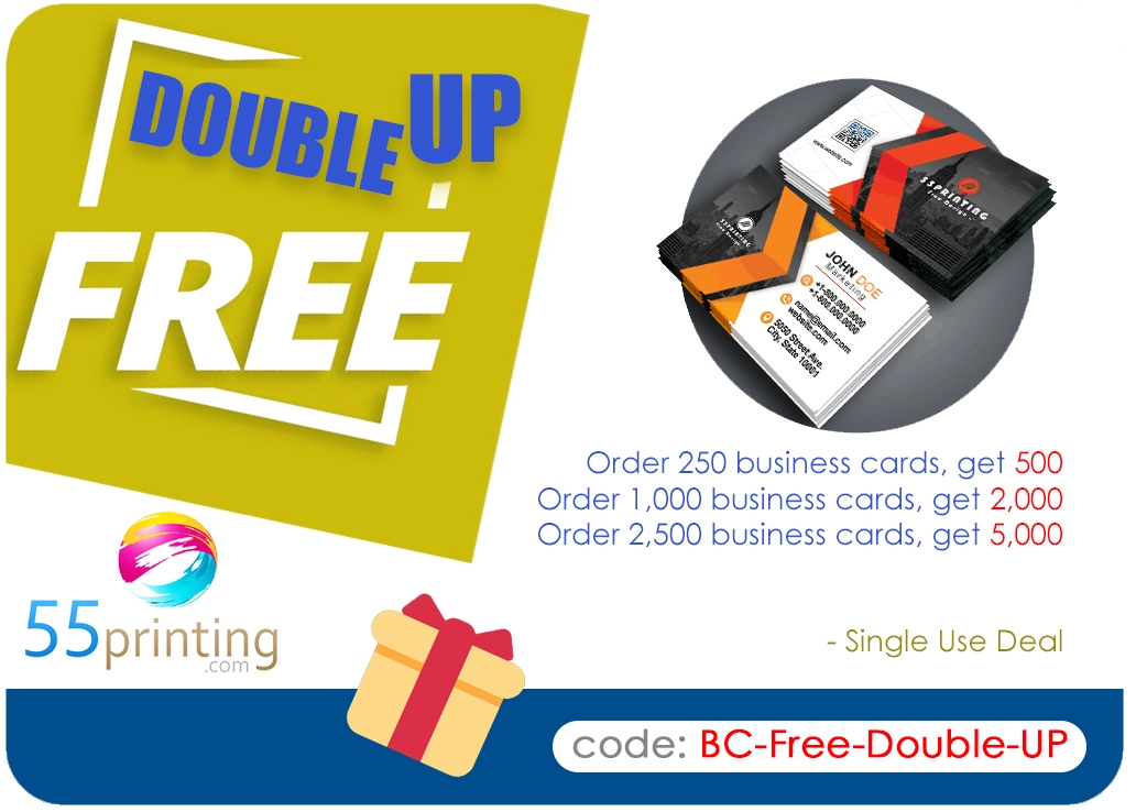 Get Free Business Cards Double UP
